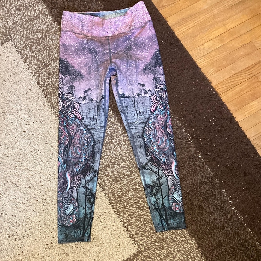 Evolution and Creation Colourful Patterned Elephant Capris